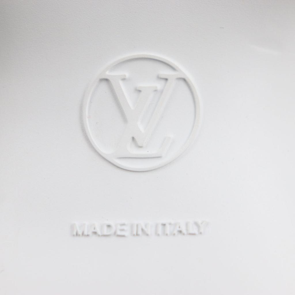 Great LOUIS VUITTON Sneakers Arclight Line Socks Red Black Yellow Nylon Mens 42 Used