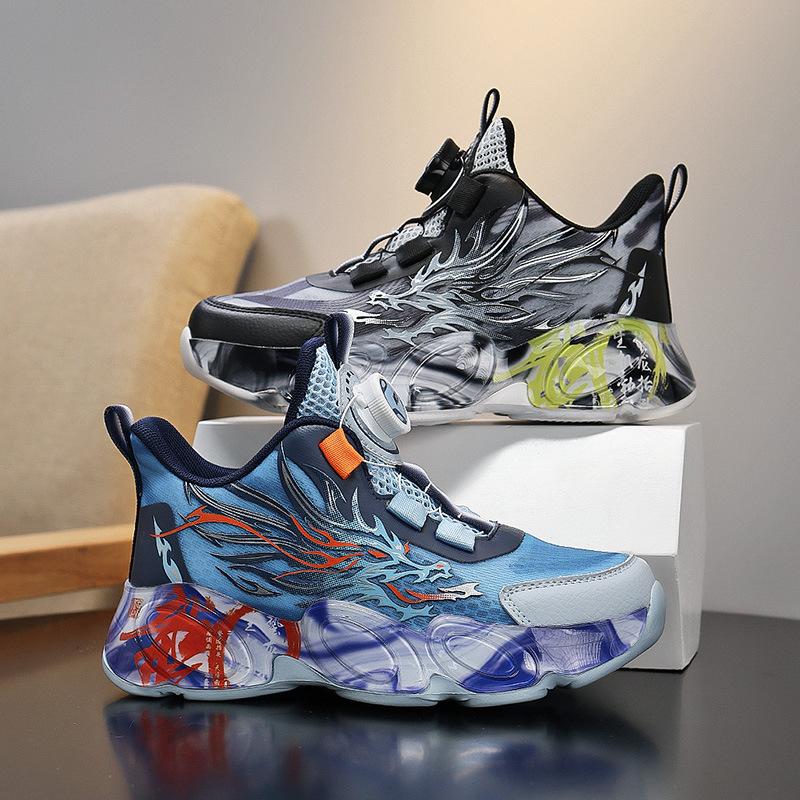 Children's basketball shoes Boys' sports shoes Classmates Boys Spring and Summer Single Mesh Breathable 2025 Non-slip Children Middle and Older Child