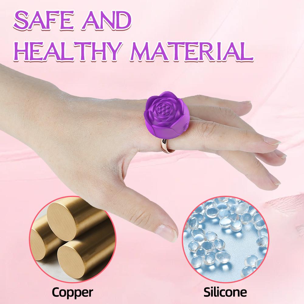 Rose Mini Größe Vibrator Ring Klitoris Nippel Stimulator Fingerringe für Frauen Vagina Massagegeräte Sexspielzeug Stimulator