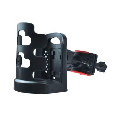 Suporte universal para copos de motocicleta com fixação no guidão com suporte ajustável e giratório para bicicleta, carrinho de bebê, cadeira de rodas