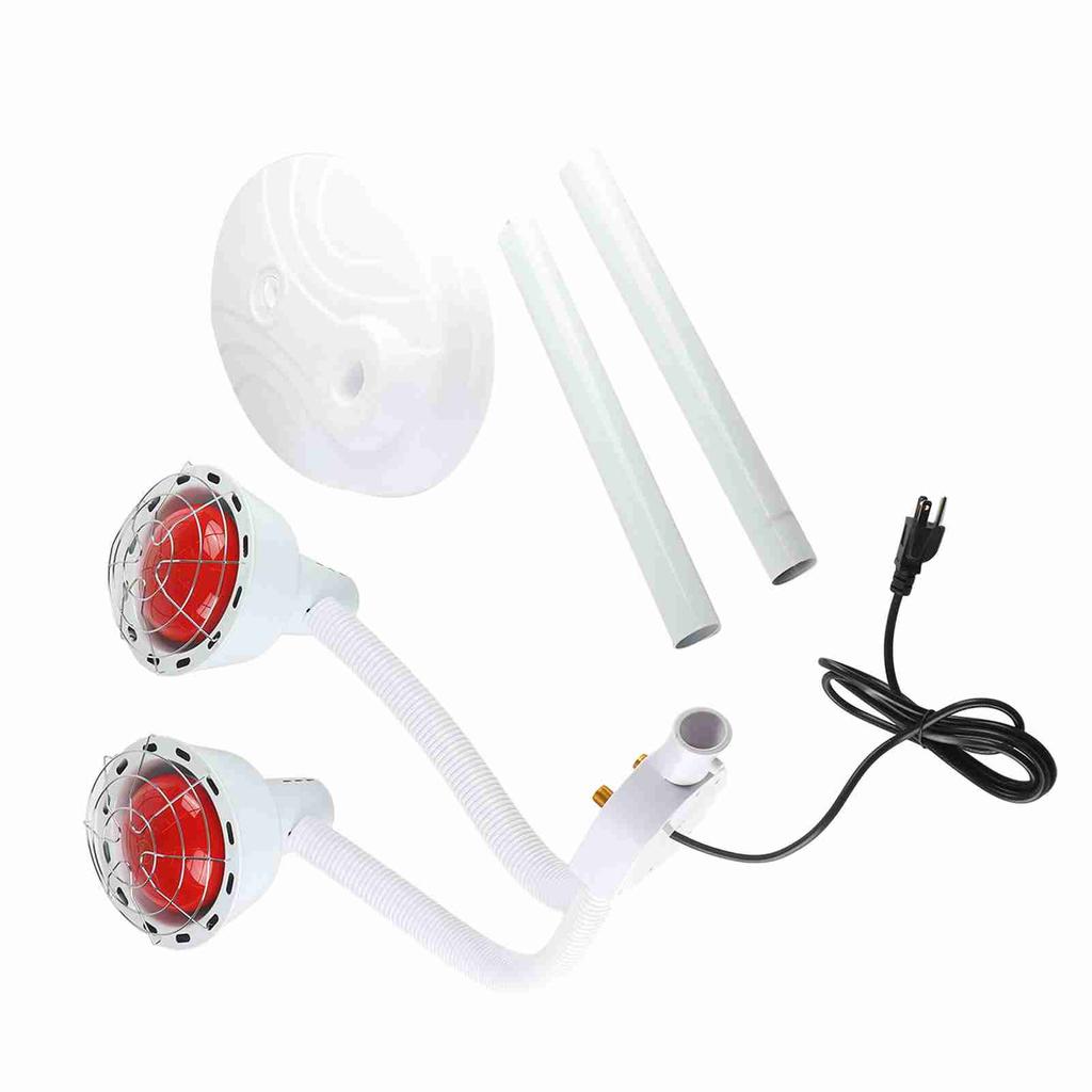 Double Head Adjustable Infrared Light Heating Therapy Floor Stand Beauty Treatment Lamp