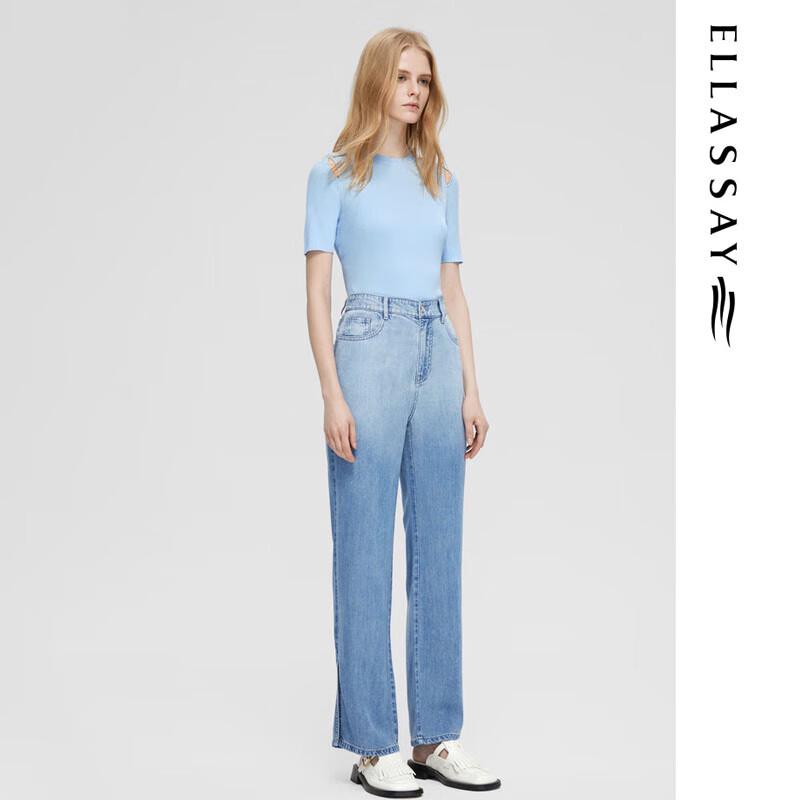 ELLASSAY Women's Button-Detail Short Sleeve Knit Top