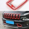 7x Front Grille Erts Grille Cover Frame Trim for 2014-2018 Jeep Cherokee Red