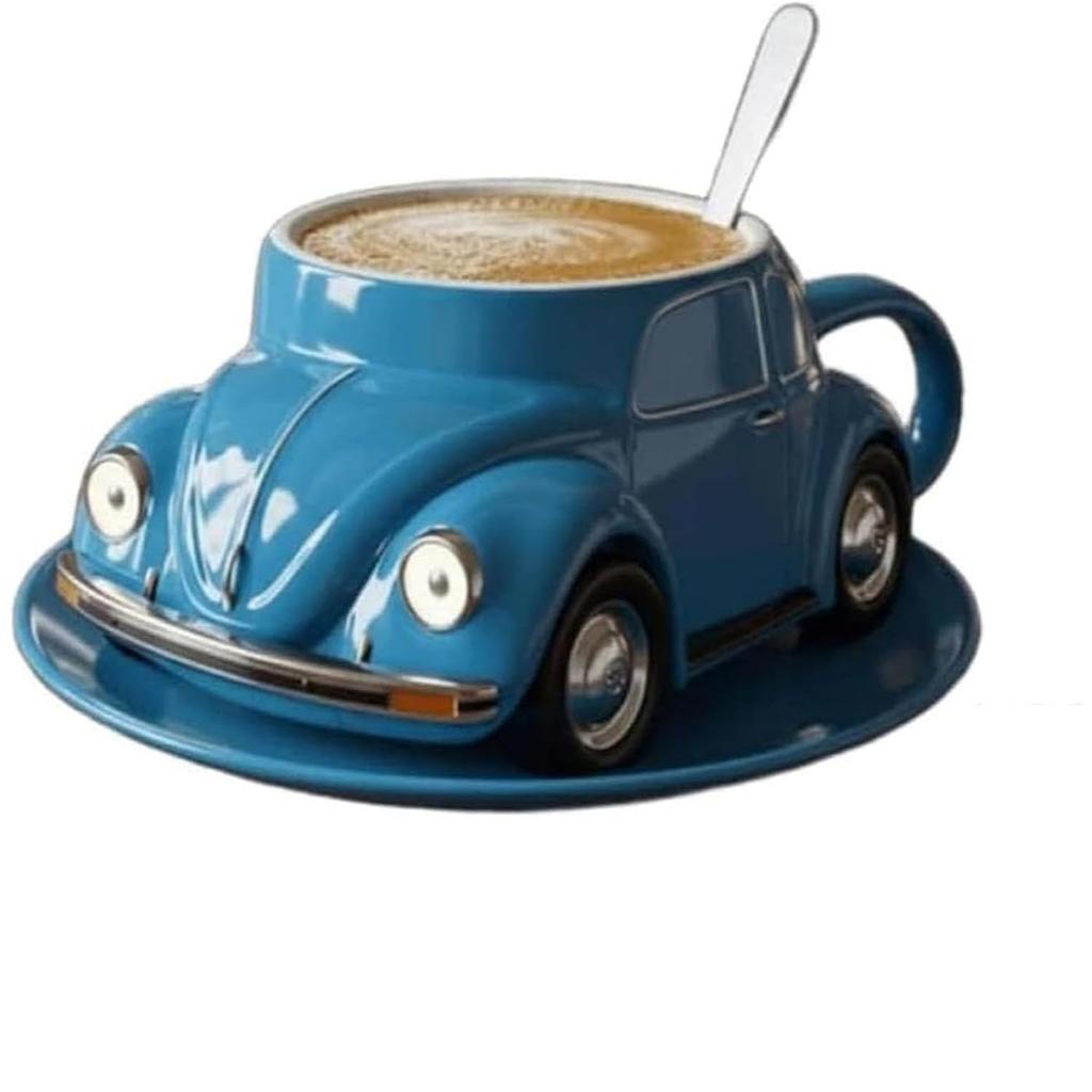 Beetle Car Coffee Mug Funny Semi Truck Heat Resist Coffee Cup Resin Creative Tea Cups Handmade Unique Drinkware for Home Kitchen
