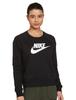 Essential Crew Fleece Size Small Women's Sweatshirt, Black,