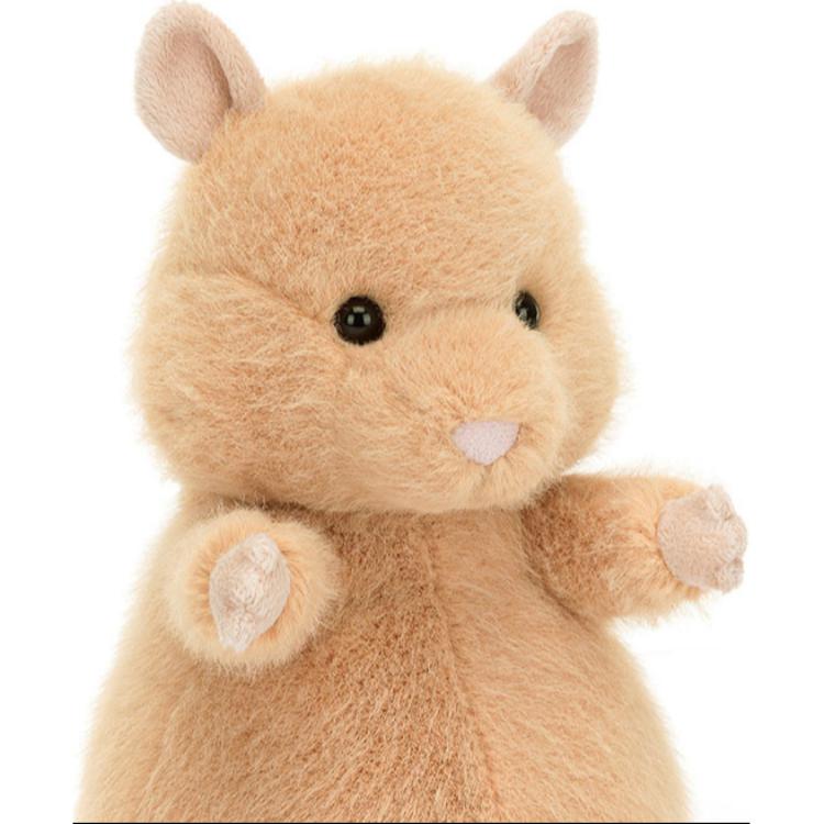 JELLYCAT Forest Animals Hank Hamster Creative Cute Shape Doll Plush Doll Sitting 18cm Height