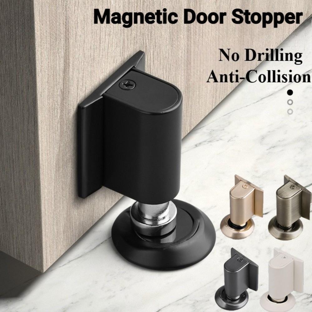 Self-Adhesive Door Holder Heavy Duty Door Buffer Silent Magnetic Door Stopper Wall Protection