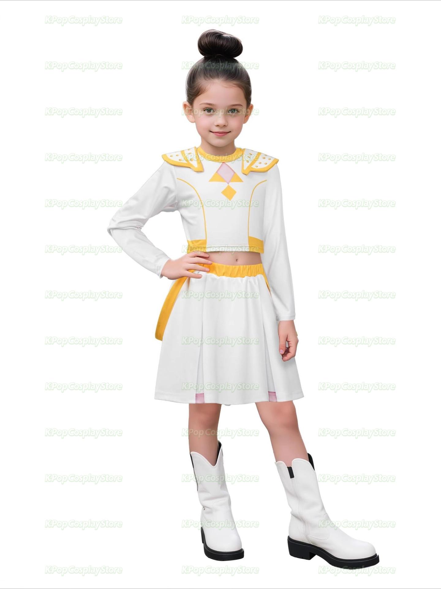 

K-Pop Руми Зои Мира Костюм для косплея Охотников на демонов для девочки Хэллоуин Сцена Узор с 3D-печатью Одежда для ролевых игр 160