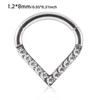 Unique Moon Shaped Nose Rings Ear Hoop Delicate Moon Shaped Nose Rings Earrings for Tragus with Diamond Embellishment