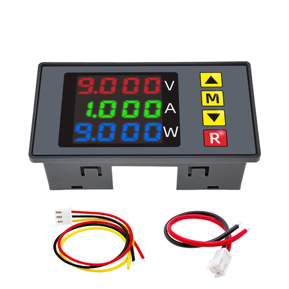 BM730 DC0-100V 10A LED Digital Voltmeter Ammeter Voltage Current Wattmeter Meter Volt Detector Tester Monitor Panel With alarm
