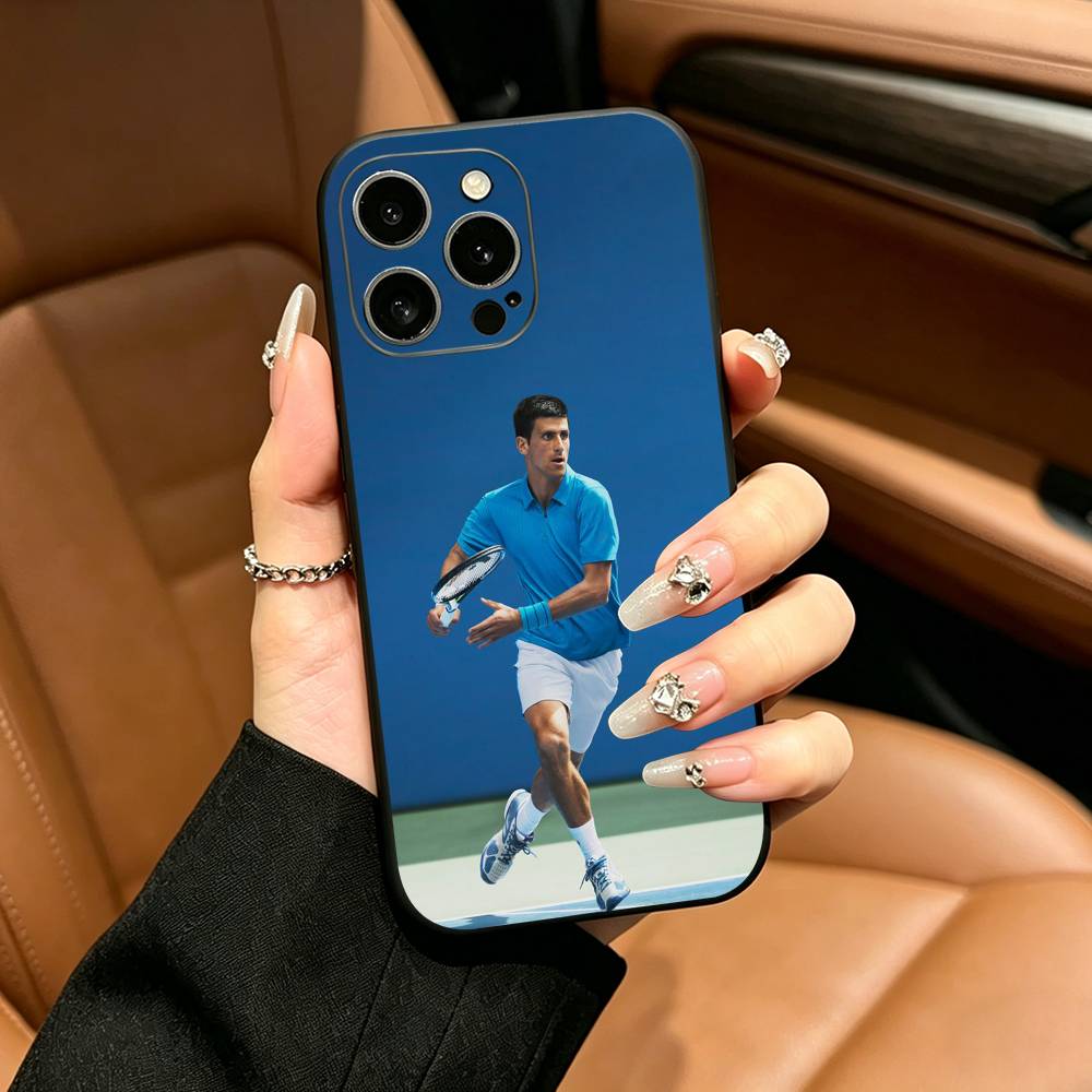 Tennis  GOAT  Novak Djokovic Phone Case For iPhone 17,16,15,14,13,12,11 Pro Max,16/15/14Plus,XS Soft Black Cover