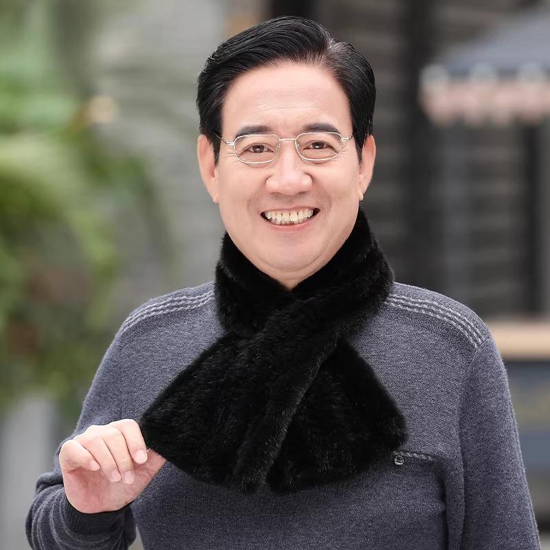Mink Hat Men's Winter Ear Protection Warm Top Hat Fashion Mink Hair Winter in The Elderly Dad Fur Hat