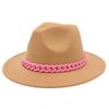 New Pink Acrylic Top Hat, Big Brim Jazz Hat, British Felt Hat, 26-Color Hat.