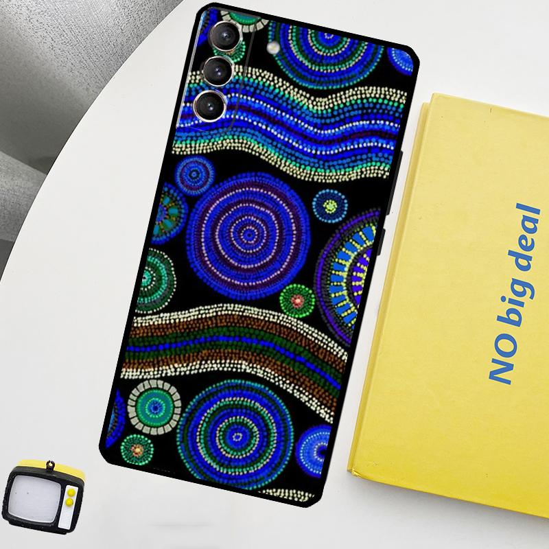 

Aboriginal Art Print Phone Case For Samsung Galaxy S25 S26 Ultra S20 S21 S22 S23 Plus S10 S25 FE S24 Ultra Cover Galaxy S20 Plus