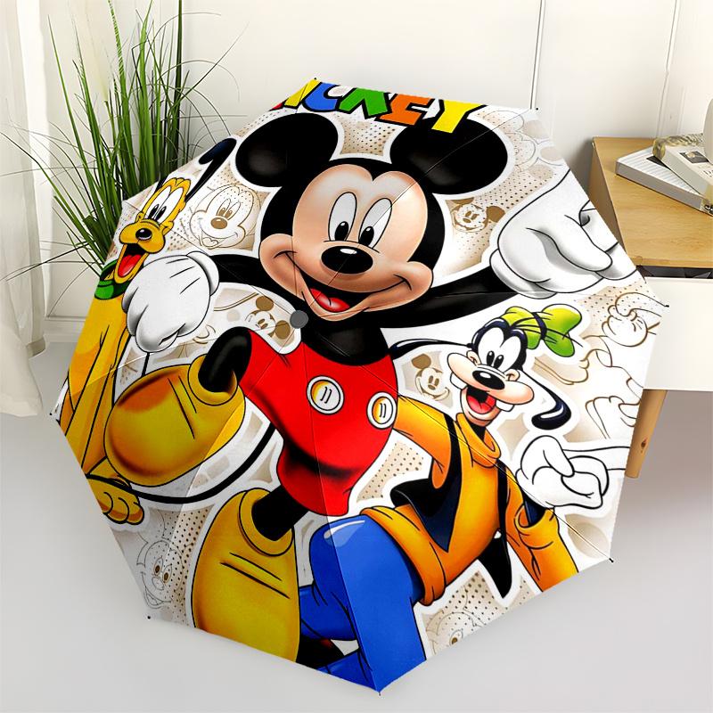 Mickey and friends Themed Travel Umbrella-8 Ribs Automatic Opening and Closing, Portable Folding Design, Compact and Stylish Umbrella