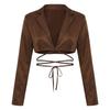 Missy Empire Womens/Ladies Tie Detail Cropped Blazer