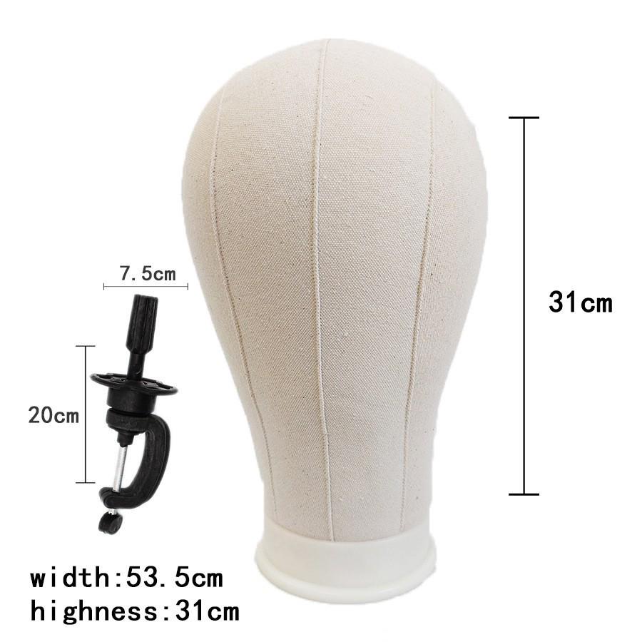 Cork Canvas Mannequin Head Wig Display Stand