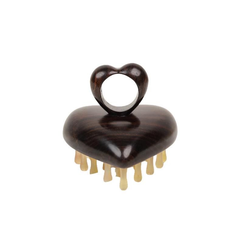 Purple Sandalwood Gua Sha Massage Comb for Scalp Therapy and Hair Care