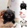 Cat Plush Key Rings Door Keyring Bag Pendant Cat Plush Keychain Women Cute Doll Pendant Fashion Jewelry Bag Girls Key Chains