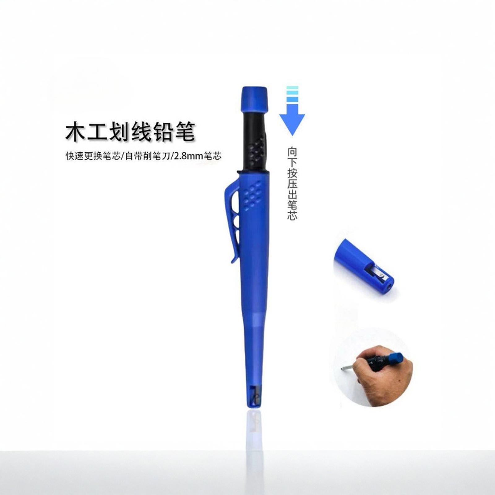 

Стержни для столярного карандаша 2,8 мм, автоматический разметочный карандаш для деревообработки, строительства one size синий