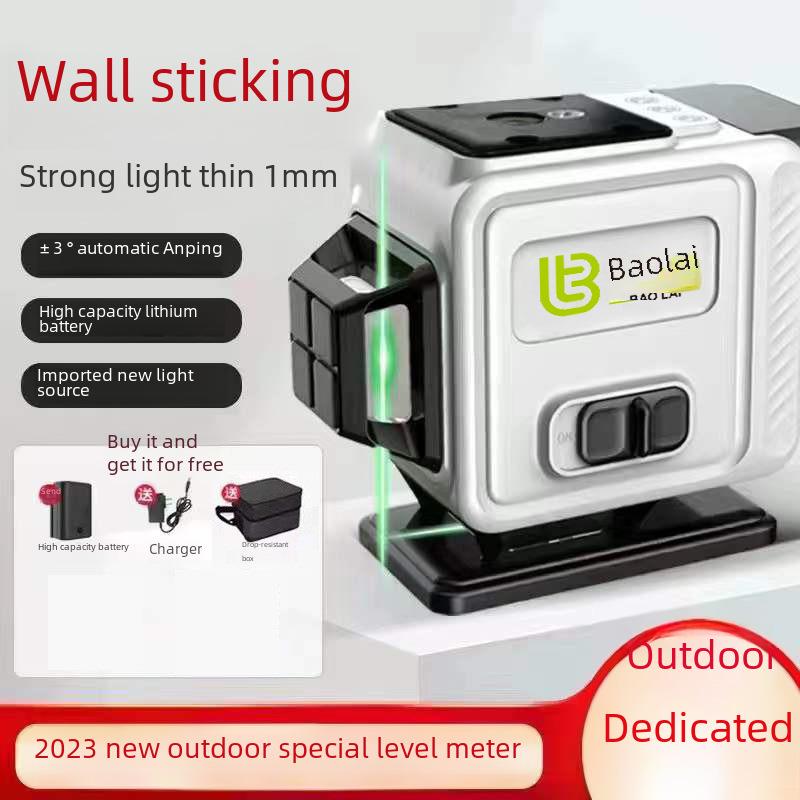 Autocolante de perete cu nivel laser verde de înaltă precizie, cu 16 linii, pentru utilizare în aer liber