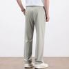 Fengxun Men's Loose Straight Fit Linen Blend Trousers