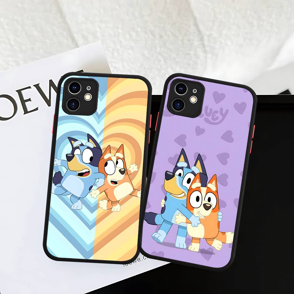 B-Blueys Puzdrá na telefón pre iPhone 16 15 14 Plus 13 12 11 Pro Max Matný Mäkký Nárazníkový Kryt na Telefón