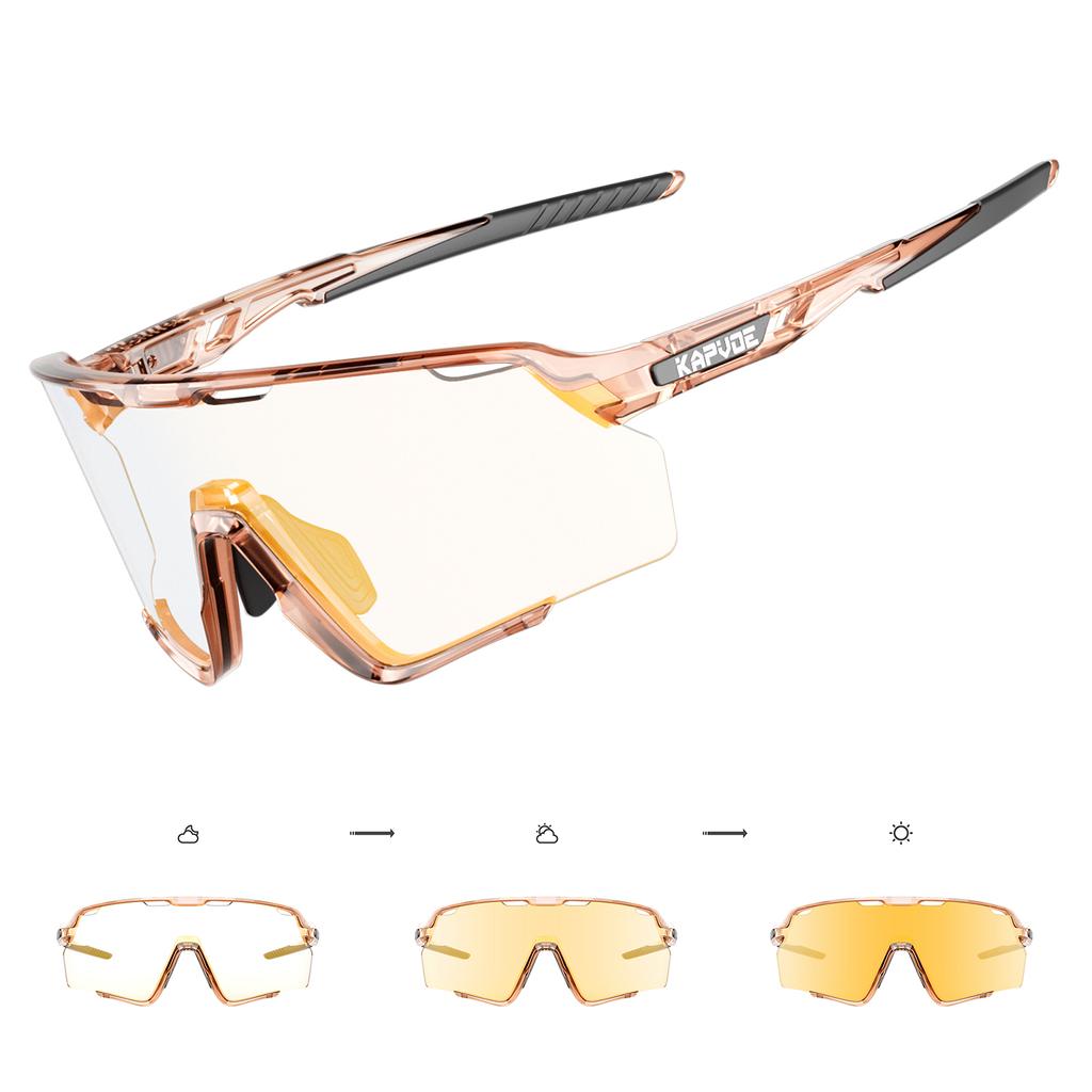 Kapvoe Photochromic Hiking Eyewear Cycling Glasses Sunglasses for Men Silver Lens Multi Color Women Bike Outdoor Riding Running