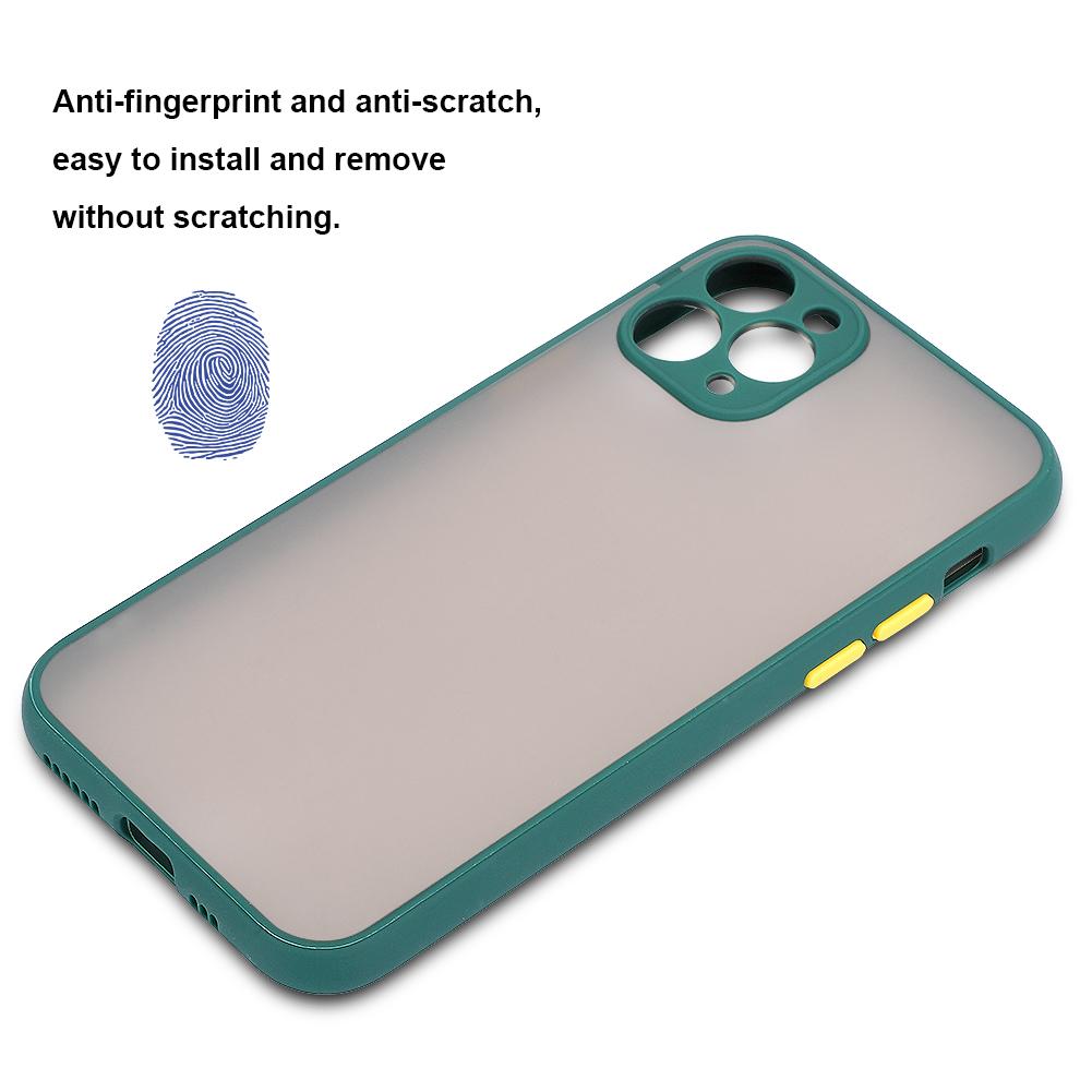 2PCS Cover Phone Case  Frosted Texture Translucent Anti Drop Colorful Keys for IOS 11 Pro(Phone Case for IOS 11 Pro )