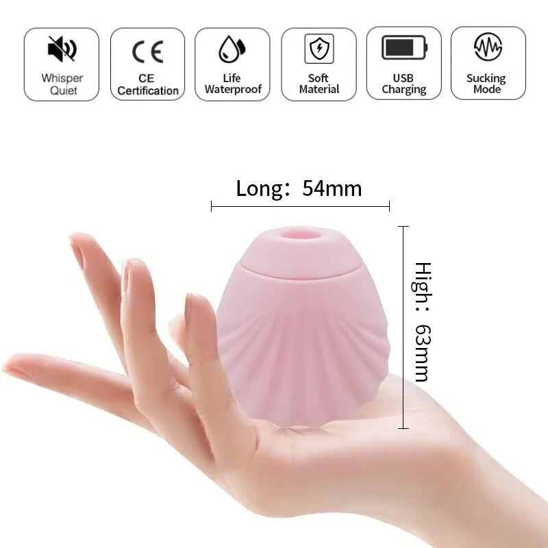 Shell Shaped Vagina Sucking Vibrator Women's Nipples Clitoral Suction Cup Oral Stimulation Powerful Product Adult Sex Toy