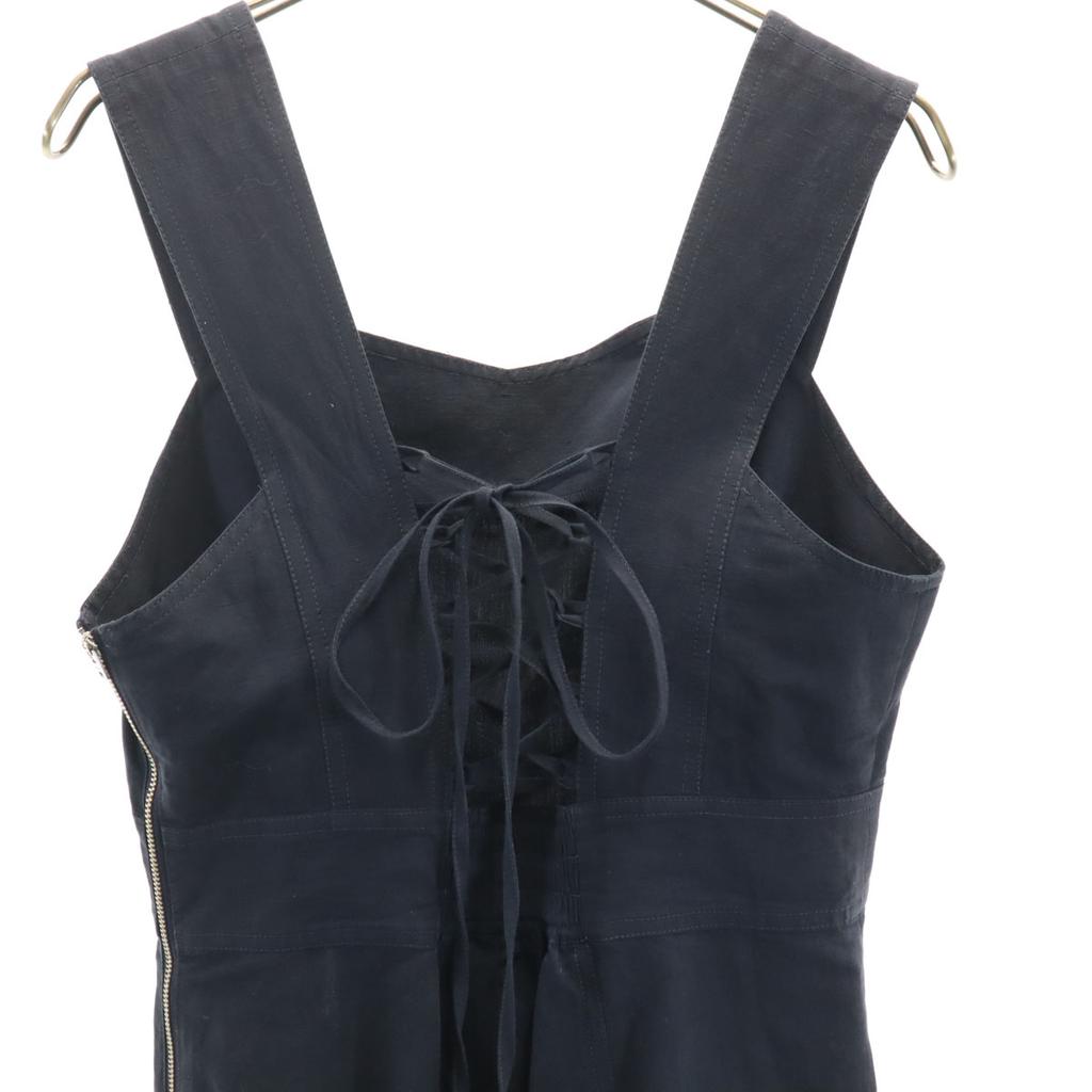 PUBLIC TOKYO Made In Japan Linen Blend Cami One Piece F Navy Women Used