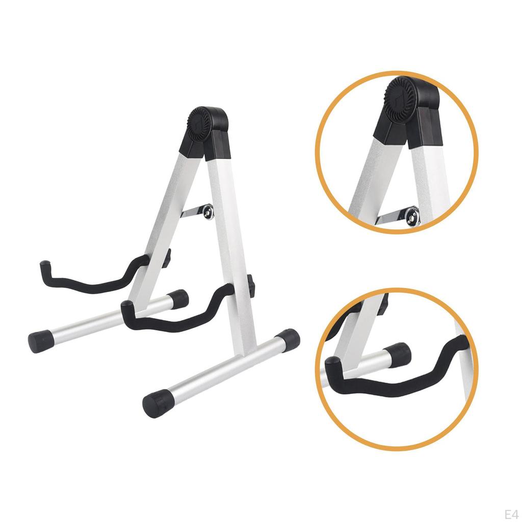 Foldable Guitar Stand A Frame Foam Arms Stable Support Holder for Violin Ukulele Classical