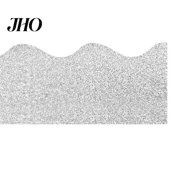Multi-function Bulletin Board Borders Scalloped Border Vibrant Color Simple Installation Colorful Sticker Shiny DIY Decorative Roll Glitter Trim