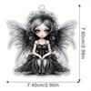 Charming Acrylic Gothic Figure Hanging Ornament For Vintage Halloween Accessories Car