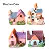Mini House Micro Landscape Miniature Resin Village House Figurine Tiny Bonsai Terrarium Crafts for Dollhouse Fairy Garden Flowerpots Fish Tank Decor