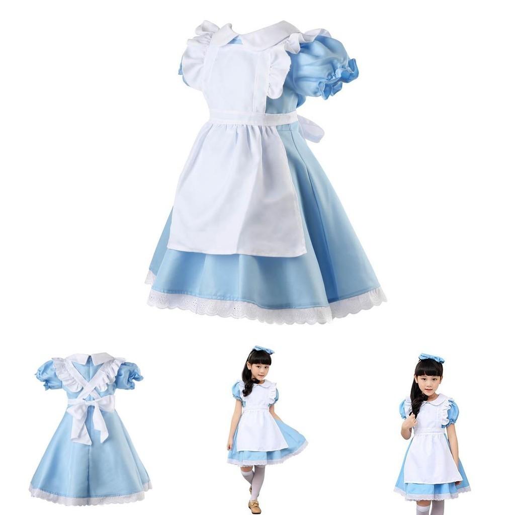 Adorabile Costume di Alice nel Paese delle Meraviglie per Bambine con Cuciture Perfette