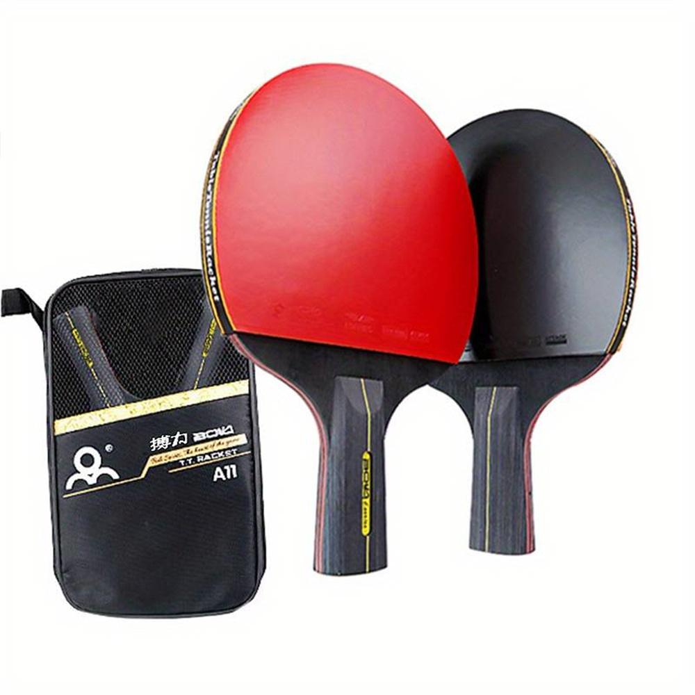Table Tennis Racket 2 Professional Ping Pong Racket Set Pimples-in Rubber Hight Quality Blade Bat Paddle with 3 Table Tennis