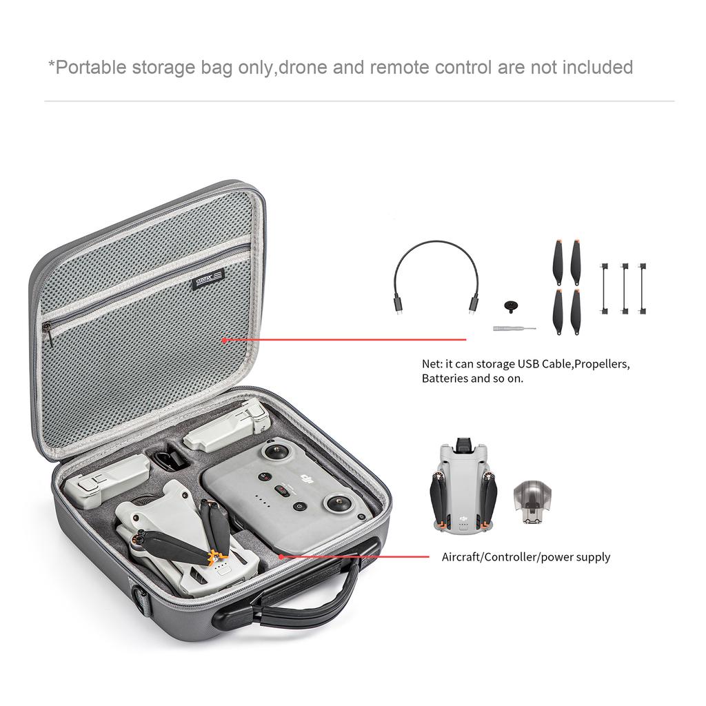 Storage Bag Carrying Case Handbag Remote Controller Battery Drone Body Accessory Organizer Box Compatible For Dji Mini 3 Pro