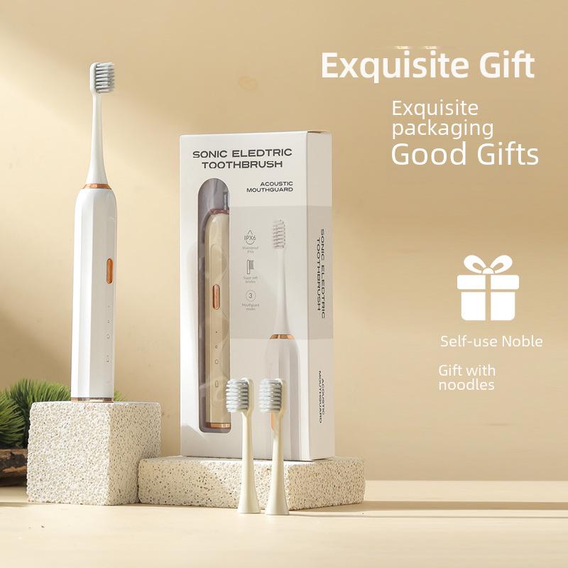 Rechargeable Smart Electric Toothbrush - Waterproof & Soft-bristled for Adults