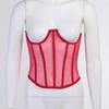 Women Sleeveless Through Mesh Waist Slim Shaper Shapewear Corset Bandage