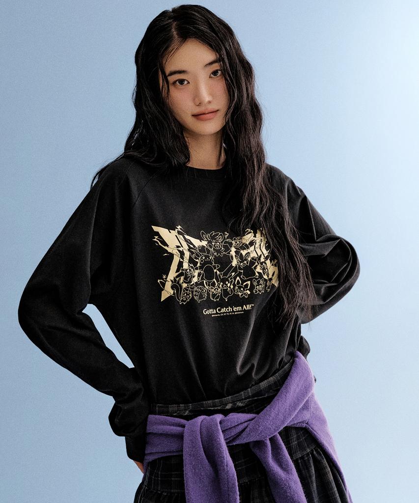 Seupao [Pokemon] Long Sleeve T-Shirt (Black)_Splag23U04