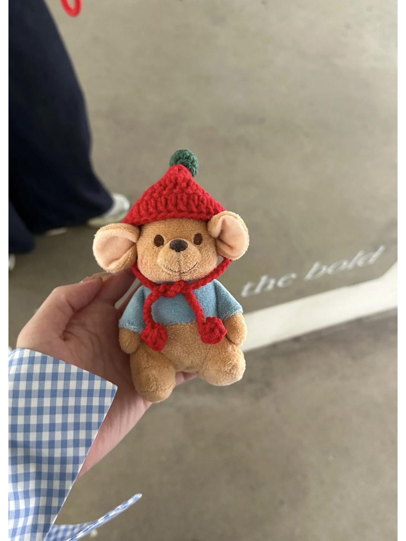 

Брелок-плюшевая кукла Xiaohongshu Little Bean - Милый мультяшный брелок-подвеска для сумки