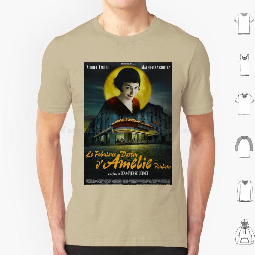 Amelie Movie PosterClassic T Shirt 6xl Cotton Cool Tee Amelie Movie Film Amelie Poulain French France Cinema Minimalist Audrey S