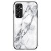 For Samsung Galaxy A05s 4G Cover Marble Pattern Phone Case Tempered Glass+PC+TPU Shell