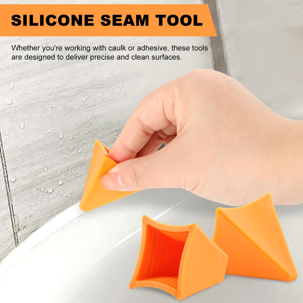2 PCS Silicone Seam Tool Silicone Caulking Tool, Caulk Applicator, Easy To Use and Reusable Caulking Applicator Finishing Tool for Kitchen, Bathroom,