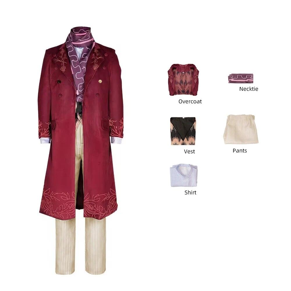 

Willy Cosplay Fancy Movie Chocolate Factory Costume Oompa Loompa Disguise Adult Men Roleplay Outfit Men Halloween Party Suit L