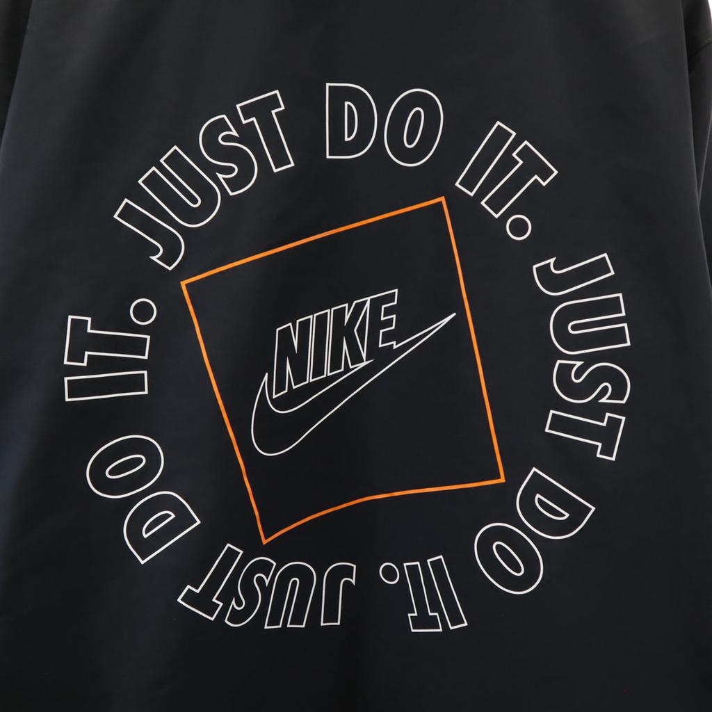 Nike Half Zip Food Jacket L Black Mesh Lining Men's Used