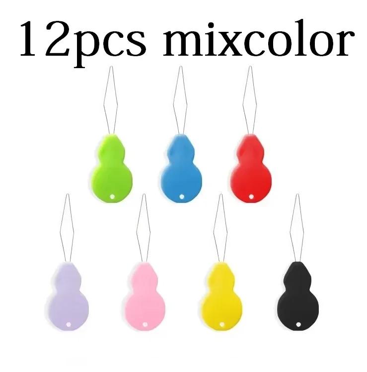 

12 шт. Для шитья, рукоделия, аксессуары, высокое качество, нитковдеватель для швейной иглы, пластиковая ручка, простой набор для вдевания нити в иглу