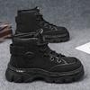 Autumn and winter new high-top shoes Martin leather boots tooling boots men's recreational locomotive boots labor insurance shoes men's