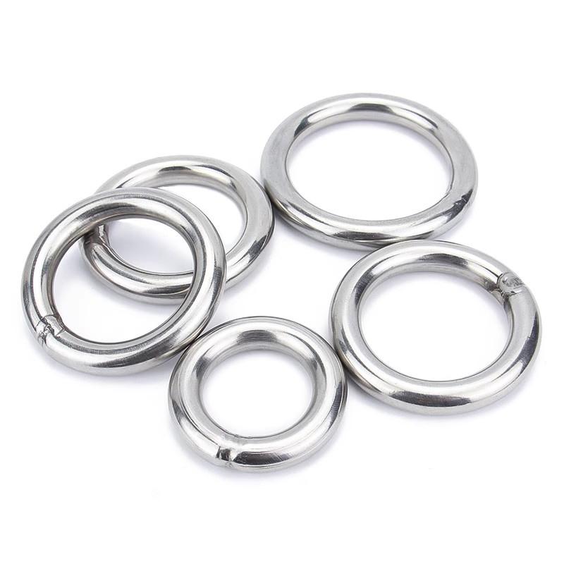 304 Stainless Steel Welded Circular Round Ring M3~M8 O-Shaped Ring Solid Steel Ring Gaskets for Pet Yoga Hanging ID15~60mm